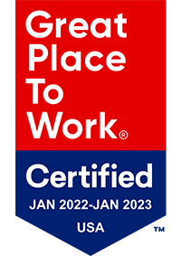 Great Place to Work Badge - Certified January 2022 - 2023 - USA (external link)
