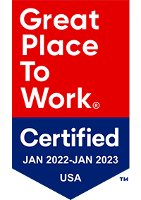 Great Place to Work Badge - Certified January 2022 - 2023 - USA (external link)