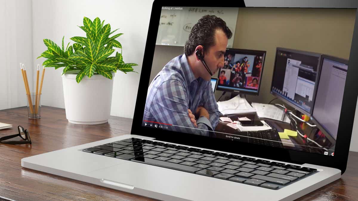 Liventus Recruiting Video on Computer