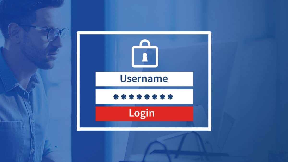Login screen