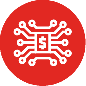 money and microchip icon