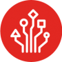 Process-technology-icon-red-circle Workflow Chart Icon