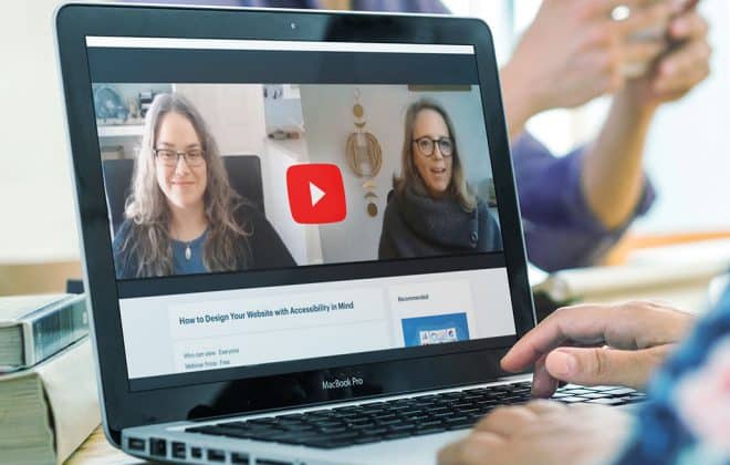 Accessibility expert Stephanie Glaser virtually meets with Danielle Dolloff in the webinar, How To Design Your Website With Accessibility In Mind.
