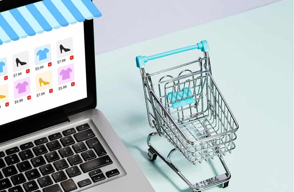 laptop screen with checkout page on display