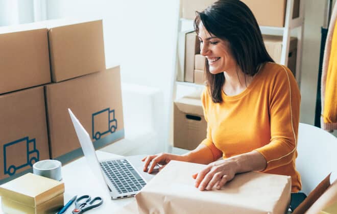 A person working on the laptop