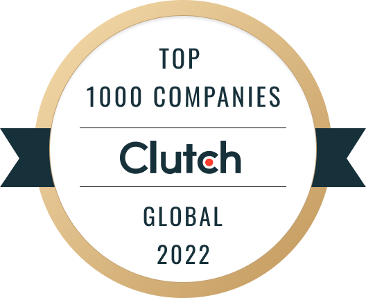 top 1000 global company clutch badge 2022